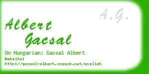 albert gacsal business card